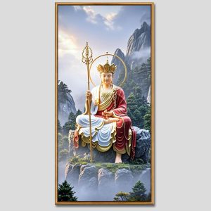Địa Tạng Vương Bồ Tát | Tranh hộp đèn cao cấp | Mã tranh 484 | Tranh TÂM