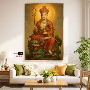 Alternative view of Địa Tạng Vương Bồ Tát | Tranh hộp đèn cao cấp | Mã tranh 485 | Tranh TÂM