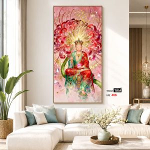 Địa Tạng Vương Bồ Tát | Tranh hộp đèn cao cấp | Mã tranh 486 | Tranh TÂM - Ảnh 5