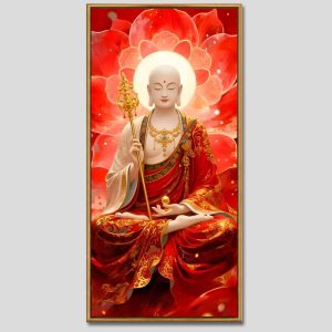 Địa Tạng Vương Bồ Tát | Tranh hộp đèn cao cấp | Mã tranh 488 | Tranh TÂM