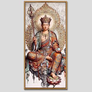 Địa Tạng Vương Bồ Tát | Tranh hộp đèn cao cấp | Mã tranh 489 | Tranh TÂM