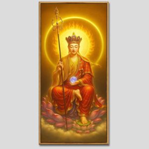 Địa Tạng Vương Bồ Tát | Tranh hộp đèn cao cấp | Mã tranh 490 | Tranh TÂM