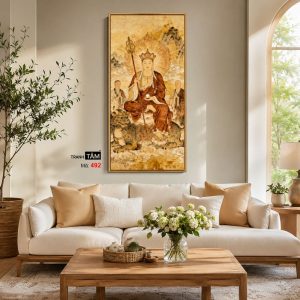 Alternative view of Địa Tạng Vương Bồ Tát | Tranh hộp đèn cao cấp | Mã tranh 492 | Tranh TÂM