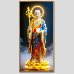 Địa Tạng Vương Bồ Tát | Tranh hộp đèn cao cấp | Mã tranh 494 | Tranh TÂM