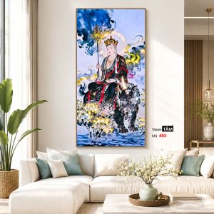 Địa Tạng Vương Bồ Tát | Tranh hộp đèn cao cấp | Mã tranh 495 | Tranh TÂM - Ảnh 5