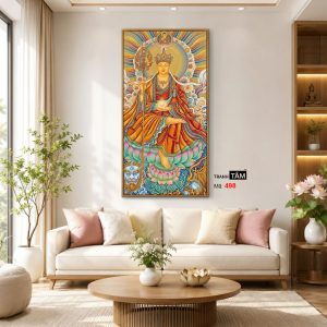 Địa Tạng Vương Bồ Tát | Tranh hộp đèn cao cấp | Mã tranh 498 | Tranh TÂM - Ảnh 3