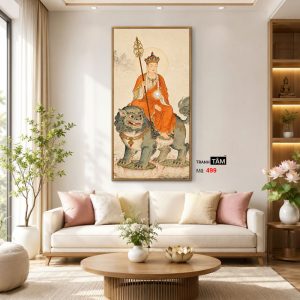 Địa Tạng Vương Bồ Tát | Tranh hộp đèn cao cấp | Mã tranh 499 | Tranh TÂM - Ảnh 3