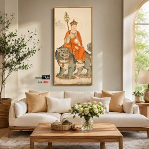 Alternative view of Địa Tạng Vương Bồ Tát | Tranh hộp đèn cao cấp | Mã tranh 499 | Tranh TÂM