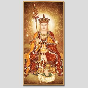 Địa Tạng Vương Bồ Tát | Tranh hộp đèn cao cấp | Mã tranh 500 | Tranh TÂM