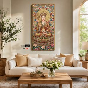 Alternative view of Địa Tạng Vương Bồ Tát | Tranh hộp đèn cao cấp | Mã tranh 507 | Tranh TÂM
