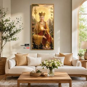 Địa Tạng Vương Bồ Tát | Tranh hộp đèn cao cấp | Mã tranh 509 | Tranh TÂM - Ảnh 4