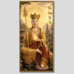 Địa Tạng Vương Bồ Tát | Tranh hộp đèn cao cấp | Mã tranh 509 | Tranh TÂM