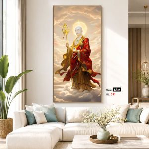 Alternative view of Địa Tạng Vương Bồ Tát | Tranh hộp đèn cao cấp | Mã tranh 511 | Tranh TÂM