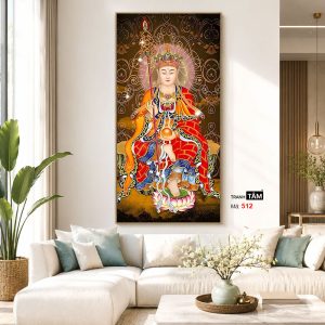 Alternative view of Địa Tạng Vương Bồ Tát | Tranh hộp đèn cao cấp | Mã tranh 512 | Tranh TÂM