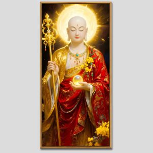 Địa Tạng Vương Bồ Tát | Tranh hộp đèn cao cấp | Mã tranh 515 | Tranh TÂM
