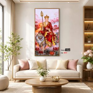 Địa Tạng Vương Bồ Tát | Tranh hộp đèn cao cấp | Mã tranh 517 | Tranh TÂM - Ảnh 5
