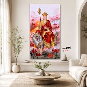 Địa Tạng Vương Bồ Tát | Tranh hộp đèn cao cấp | Mã tranh 517 | Tranh TÂM - Ảnh 3