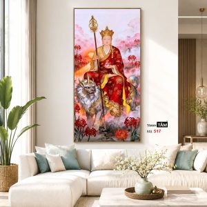 Alternative view of Địa Tạng Vương Bồ Tát | Tranh hộp đèn cao cấp | Mã tranh 517 | Tranh TÂM