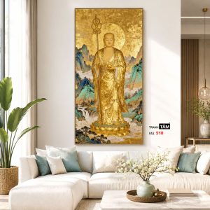 Alternative view of Địa Tạng Vương Bồ Tát | Tranh hộp đèn cao cấp | Mã tranh 518 | Tranh TÂM