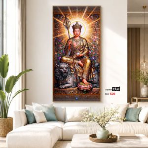 Alternative view of Địa Tạng Vương Bồ Tát | Tranh hộp đèn cao cấp | Mã tranh 520 | Tranh TÂM