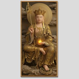 Địa Tạng Vương Bồ Tát | Tranh hộp đèn cao cấp | Mã tranh 521 | Tranh TÂM