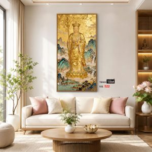 Địa Tạng Vương Bồ Tát | Tranh hộp đèn cao cấp | Mã tranh 522 | Tranh TÂM - Ảnh 5