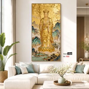 Alternative view of Địa Tạng Vương Bồ Tát | Tranh hộp đèn cao cấp | Mã tranh 522 | Tranh TÂM