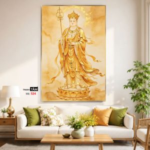Alternative view of Địa Tạng Vương Bồ Tát | Tranh hộp đèn cao cấp | Mã tranh 524 | Tranh TÂM