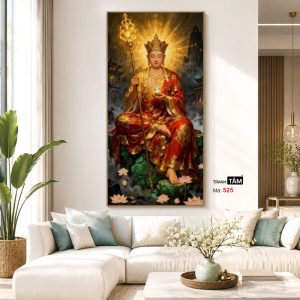 Alternative view of Địa Tạng Vương Bồ Tát | Tranh hộp đèn cao cấp | Mã tranh 525 | Tranh TÂM
