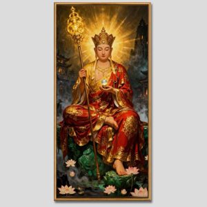 Địa Tạng Vương Bồ Tát | Tranh hộp đèn cao cấp | Mã tranh 525 | Tranh TÂM