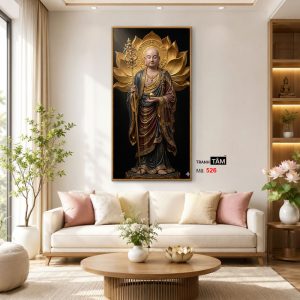 Địa Tạng Vương Bồ Tát | Tranh hộp đèn cao cấp | Mã tranh 526 | Tranh TÂM - Ảnh 5