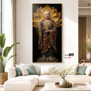 Alternative view of Địa Tạng Vương Bồ Tát | Tranh hộp đèn cao cấp | Mã tranh 526 | Tranh TÂM