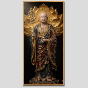 Địa Tạng Vương Bồ Tát | Tranh hộp đèn cao cấp | Mã tranh 526 | Tranh TÂM