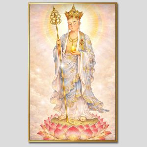 Địa Tạng Vương Bồ Tát | Tranh hộp đèn cao cấp | Mã tranh 527 | Tranh TÂM