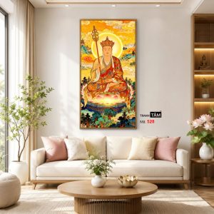 Địa Tạng Vương Bồ Tát | Tranh hộp đèn cao cấp | Mã tranh 528 | Tranh TÂM - Ảnh 5