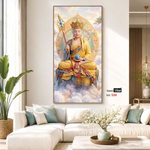 Alternative view of Địa Tạng Vương Bồ Tát | Tranh hộp đèn cao cấp | Mã tranh 530 | Tranh TÂM