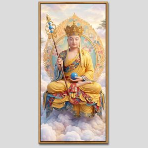 Địa Tạng Vương Bồ Tát | Tranh hộp đèn cao cấp | Mã tranh 530 | Tranh TÂM