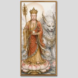 Địa Tạng Vương Bồ Tát | Tranh hộp đèn cao cấp | Mã tranh 531 | Tranh TÂM