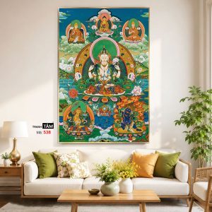 Alternative view of Đức Bạch Độ Mẫu (Đức Tara Trắng) | Tranh hộp đèn cao cấp | Mã tranh 538 | Tranh TÂM