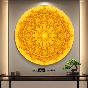 Tranh hào quang đặt sau tượng Phật | Tranh hộp đèn cao cấp | Mã tranh 565 | Tranh TÂM - Ảnh 4