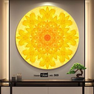 Tranh hào quang đặt sau tượng Phật | Tranh hộp đèn cao cấp | Mã tranh 569 | Tranh TÂM - Ảnh 4
