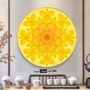 Alternative view of Tranh hào quang đặt sau tượng Phật | Tranh hộp đèn cao cấp | Mã tranh 569 | Tranh TÂM