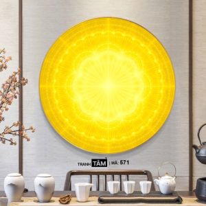 Alternative view of Tranh hào quang đặt sau tượng Phật | Tranh hộp đèn cao cấp | Mã tranh 571 | Tranh TÂM