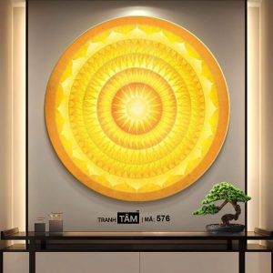 Tranh hào quang đặt sau tượng Phật | Tranh hộp đèn cao cấp | Mã tranh 576 | Tranh TÂM - Ảnh 4