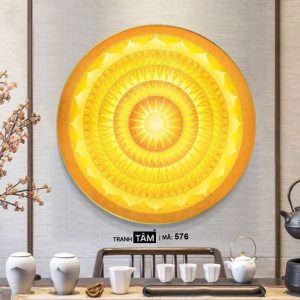 Alternative view of Tranh hào quang đặt sau tượng Phật | Tranh hộp đèn cao cấp | Mã tranh 576 | Tranh TÂM
