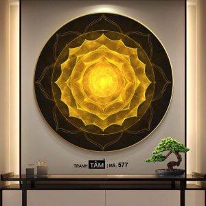 Tranh hào quang đặt sau tượng Phật | Tranh hộp đèn cao cấp | Mã tranh 577 | Tranh TÂM - Ảnh 4