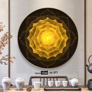 Alternative view of Tranh hào quang đặt sau tượng Phật | Tranh hộp đèn cao cấp | Mã tranh 577 | Tranh TÂM