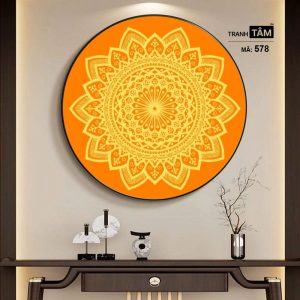 Tranh hào quang đặt sau tượng Phật | Tranh hộp đèn cao cấp | Mã tranh 578 | Tranh TÂM - Ảnh 5