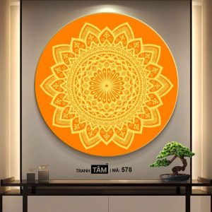 Tranh hào quang đặt sau tượng Phật | Tranh hộp đèn cao cấp | Mã tranh 578 | Tranh TÂM - Ảnh 4