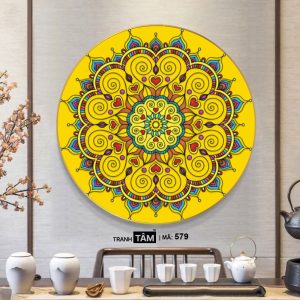 Alternative view of Tranh hào quang đặt sau tượng Phật | Tranh hộp đèn cao cấp | Mã tranh 579 | Tranh TÂM